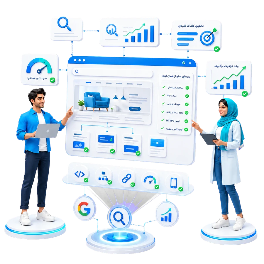 سئو و رشد فروشگاه اینترنتی بهینهسازی سئو، افزایش بازدید و رشد فروش سایت